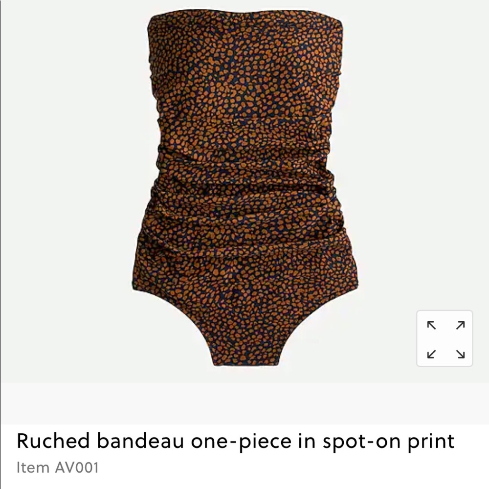 JCrew ruched bandeau one-piece.  Brand new! 🩱 ☀️